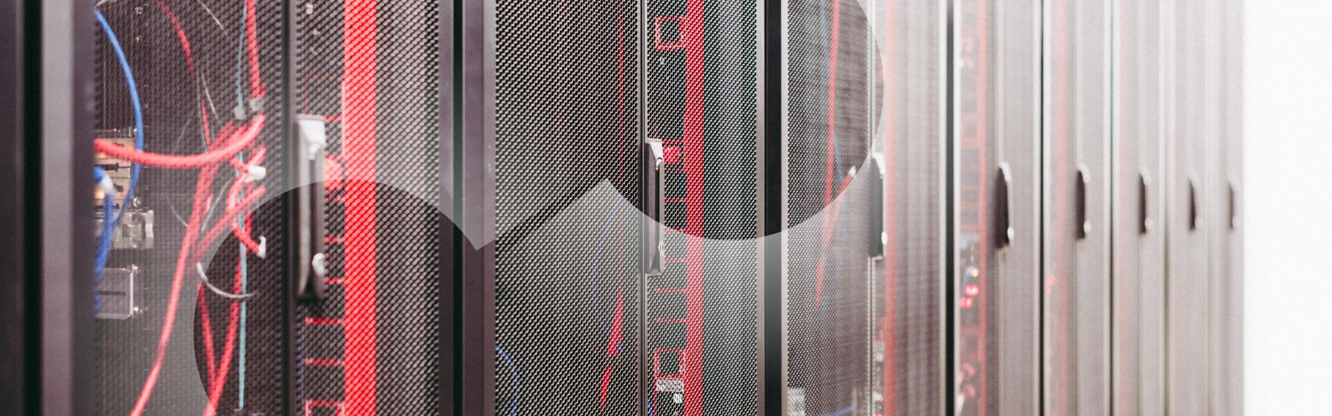 Secure in-house data center with servers protecting business and employee information